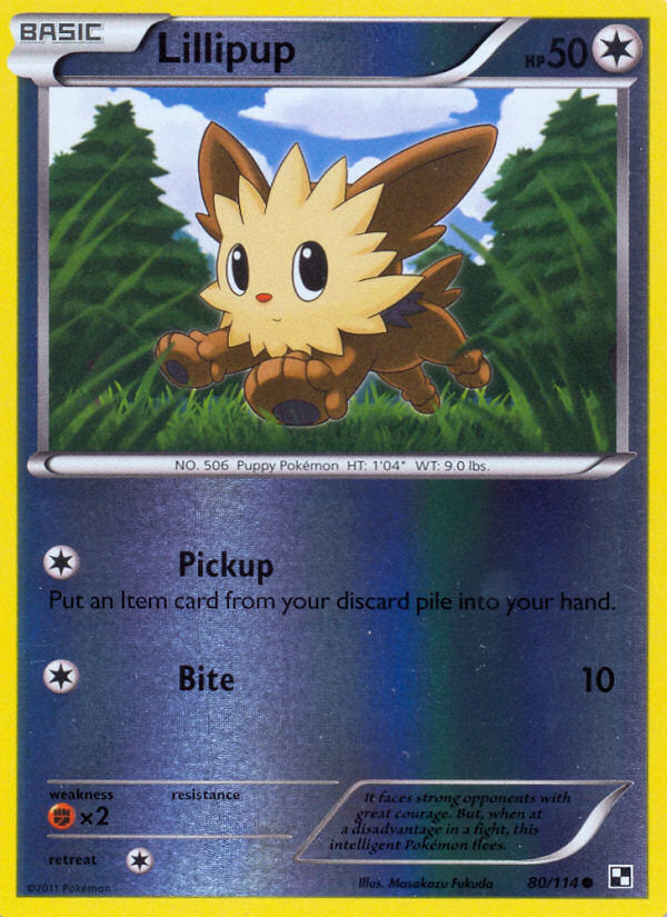 Black & White Lillipup #80/114 reverse holo
